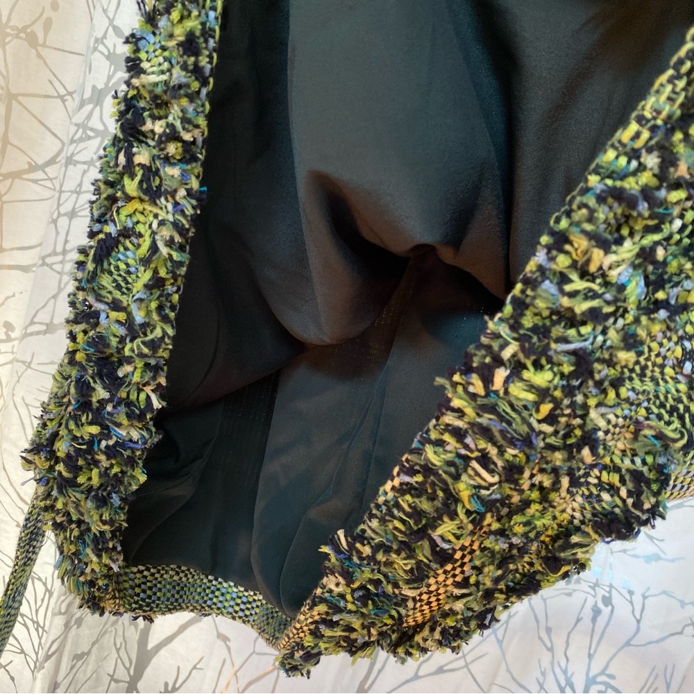 cinq a sept Green Tweed Mini Dress with Belt - Picture 10 of 13